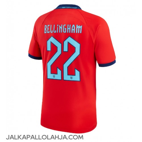 Englanti Jude Bellingham #22 Kopio Vieras Pelipaita MM-kisat 2022 Lyhyet Hihat